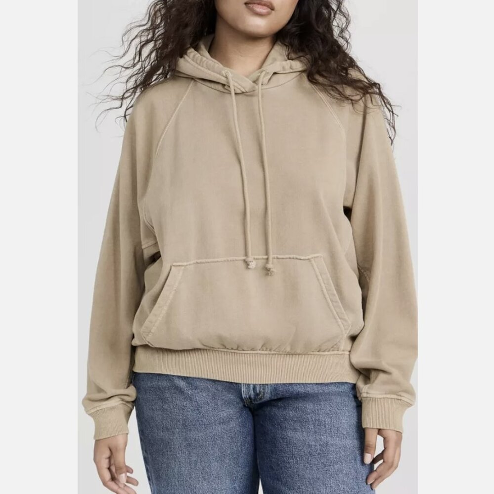 Madewell Dark Rope Terry Relaxed Raglan-Sleeve Hooded Sweatshirt